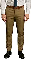 Calça Social Masculina Slim Oxford Calça de Terno Social Marrom Esverdeado
