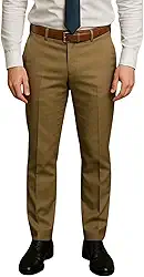 Calça Social Masculina Slim Oxford Calça de Terno Social Marrom Esverdeado