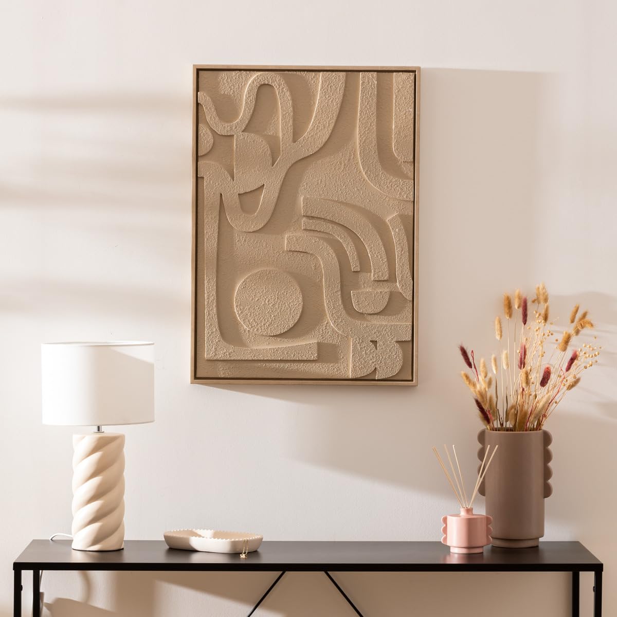 Atmosphera - 3D-wanddeko Azra beige 50x70cm