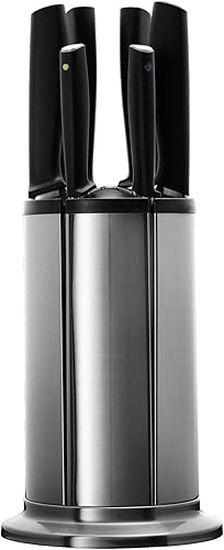 Joseph Joseph Elevate - Juego de cuchillos carrusel de 100 cuchillos con soporte de almacenamiento giratorio 7 piezas acero inoxidable