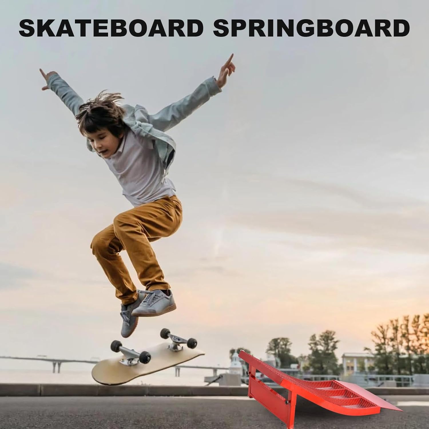 Skateboard Ramp - Portable RC Car Ramp | Detachable Skateboarding Jumps with 300Lbs Capacity for Pros to Beginners, Boys, Girls