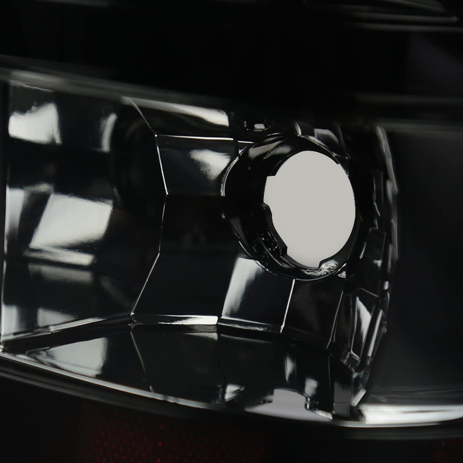 SPEC-D TUNING Glossy Black Housing Smoke Lens LED Tail Lights Compatible with 1999-2002 Chevy Silverado 1500/1500HD/2500/2500HD, 2001-2003 Chevy Silverado 3500, 2001-2007 GMC Sierra Models, Left +