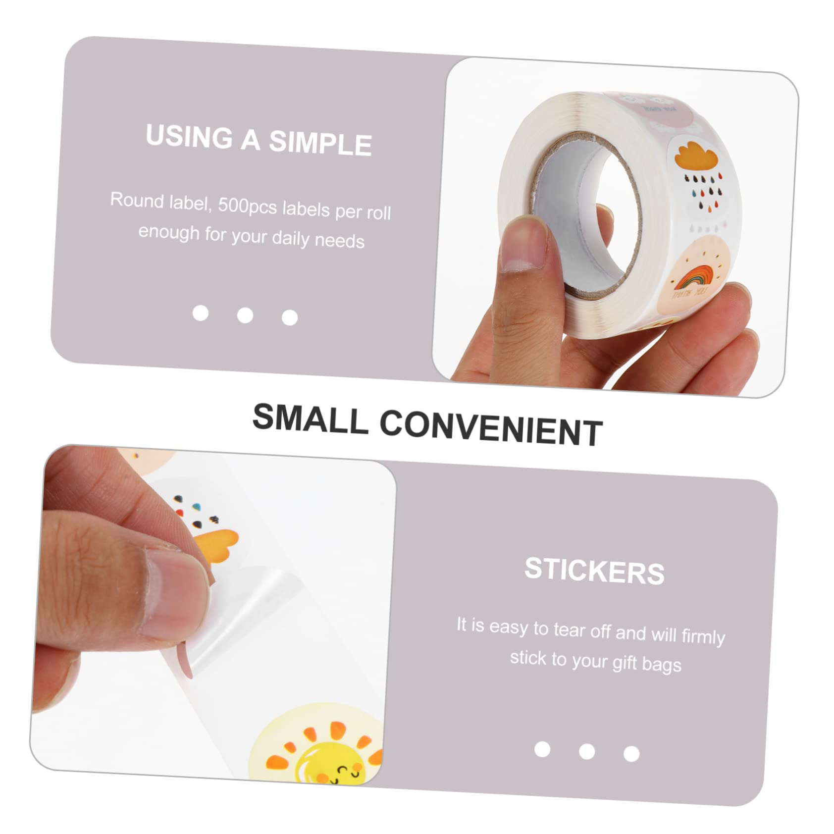 5 Set Etichetta Etichette Chiudipacco Adesivi Cerchi Stickers Adesivi Per Buste Adesivo Adesivi Di Tenuta Grazie Decalcomanie Adesivi in ​​lamiera Di Rame 5 * 5