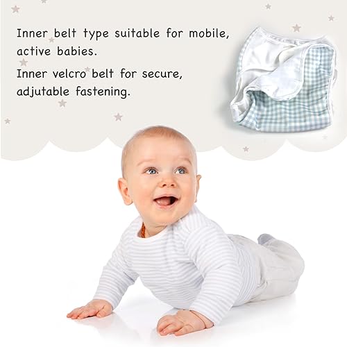 Miniatura 4 de POCKE  Juego de 2 fundas para pañales de tela para bebé, con velcro, a prueba de fugas, a prueba de fugas, para niño y niña, lindo paño simple