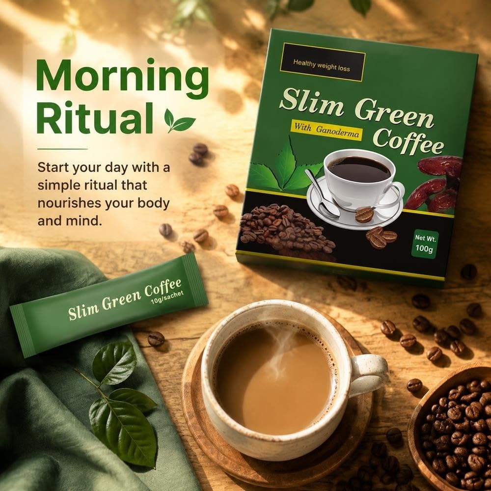 Miscela macinata biologica di supporto immunitario for tè e caffè verde | Caffè energetico equilibrato, vegano, senza glutine, a tostatura media(3pcs)