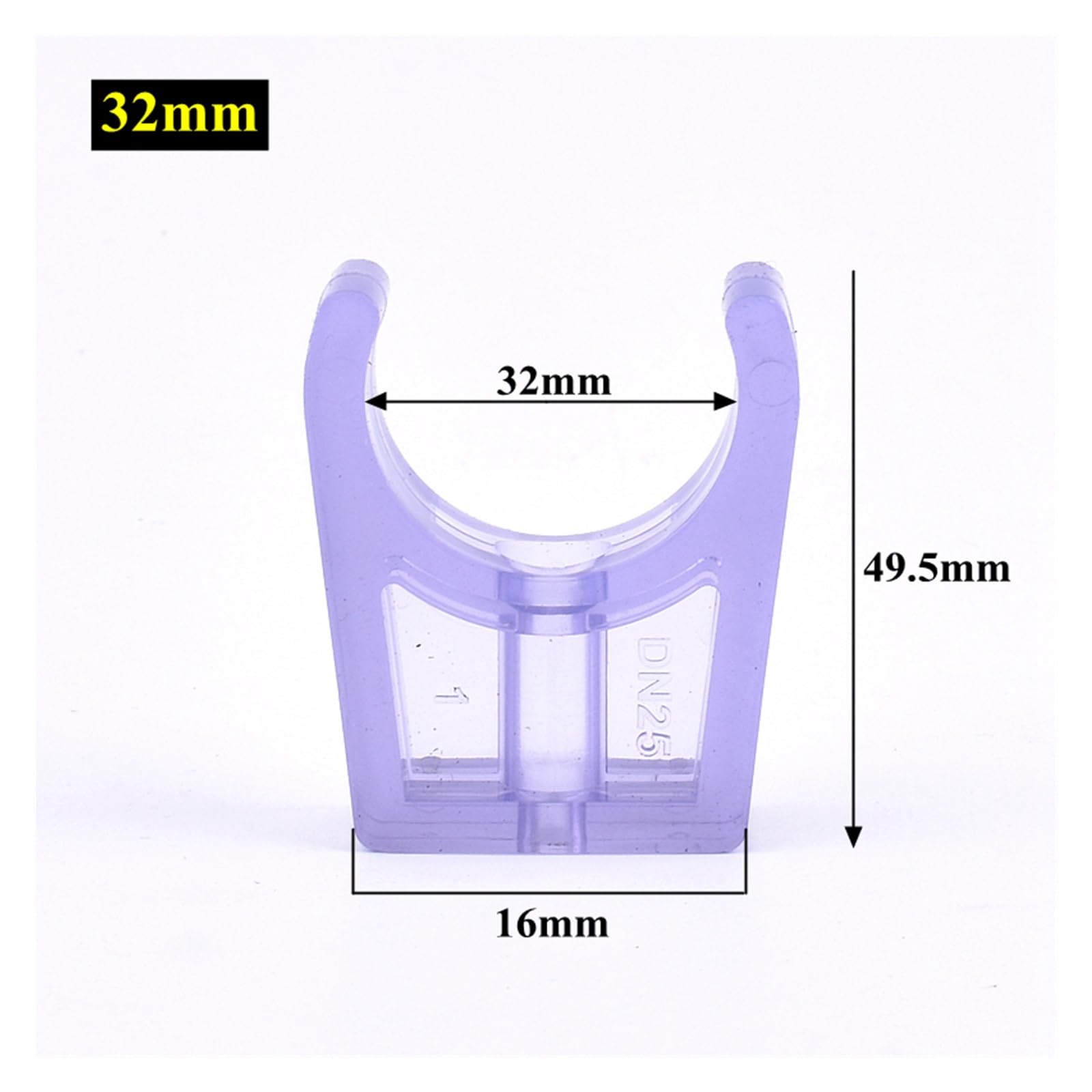 1~15 Stück ID 20~110 mm UPVC Transparente Rohrschelle Gartenbewässerung Wasserrohrverbinder Aquarium Fischtank Rohrbefestigungsschelle(Inner dia 32mm,5pcs)