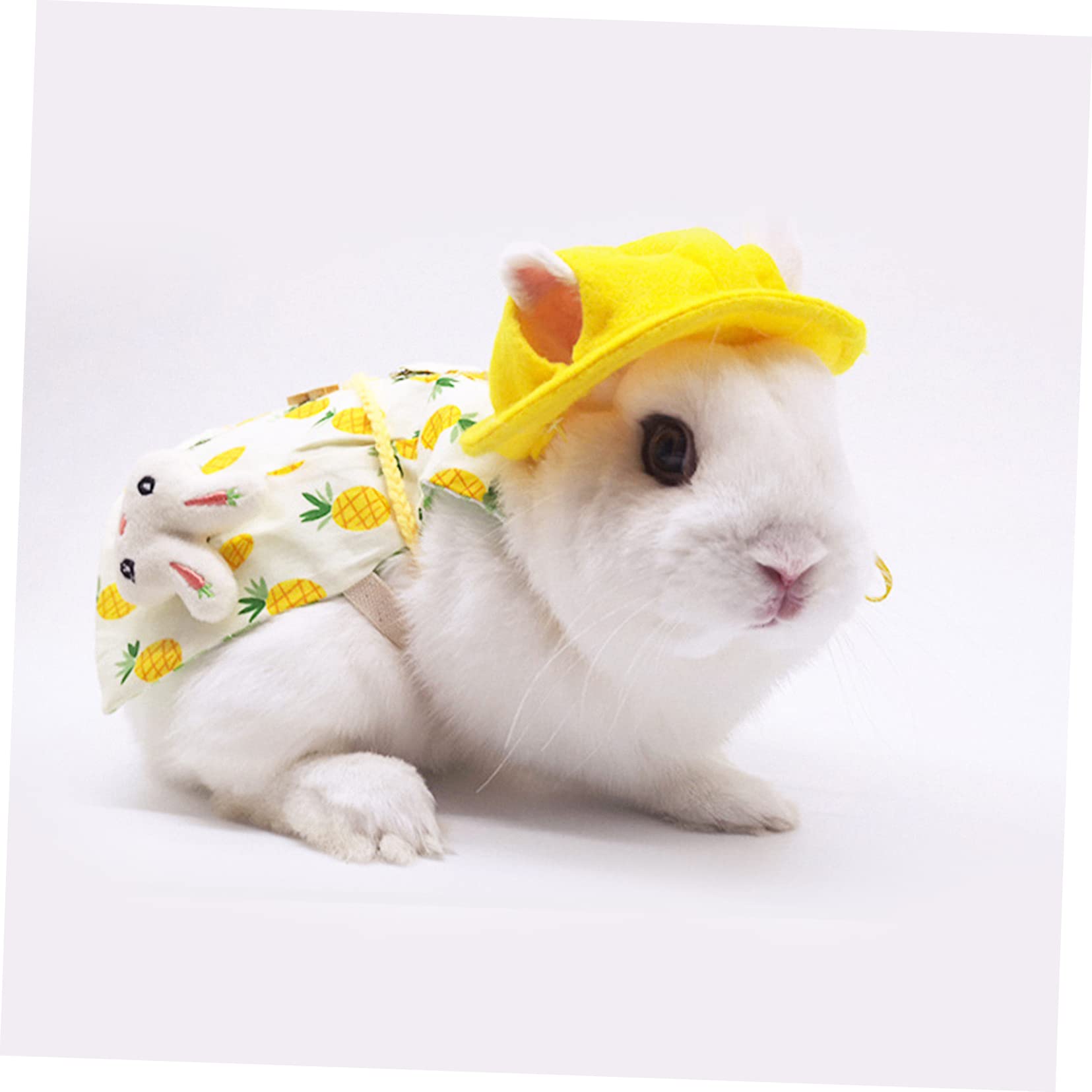 Beavorty 3sätze Bunny Suit Mit Und Tasche Weicher Hasenanzug Für Kleintiere Verstellbares Geschirr Für Kaninchen Und Andere Kleintiere Süßes Design Mit Dekoration