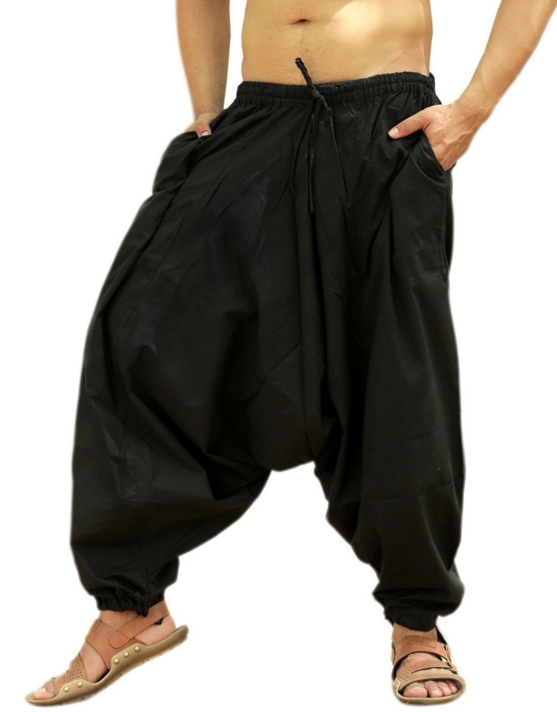 SARJANA HANDICRAFTS Pantalon de Yoga en Coton pour Homme