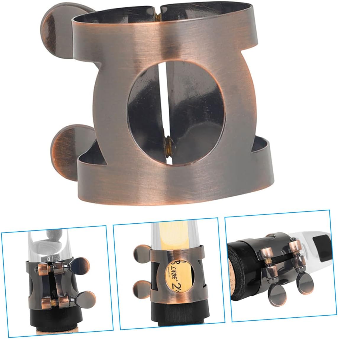 ibasenice 5pcs Clarinet Lyre Clamp Ligature Clarinet Parts Fastener Clip for Accessories