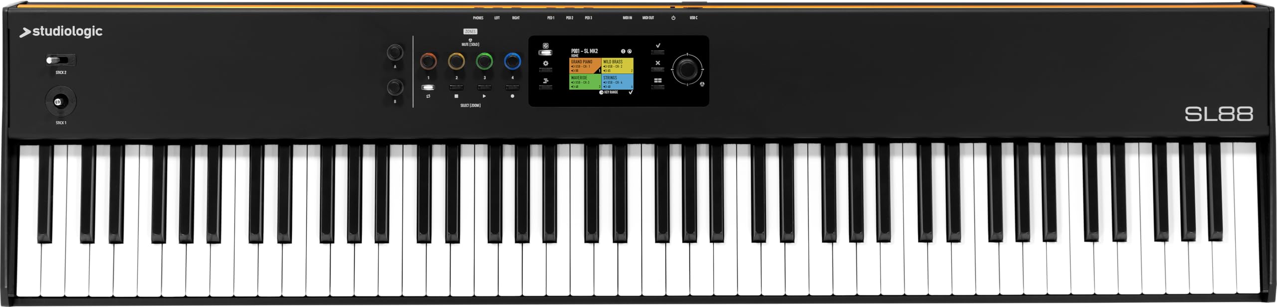 STUDIOLOGIC SL88 MK2 | Master Keyboard 88 teclas pesadas | Keybed TP/110 Premium Hammer Action | MIDI 2.0 | UX Logic | Interfaz de audio integrada