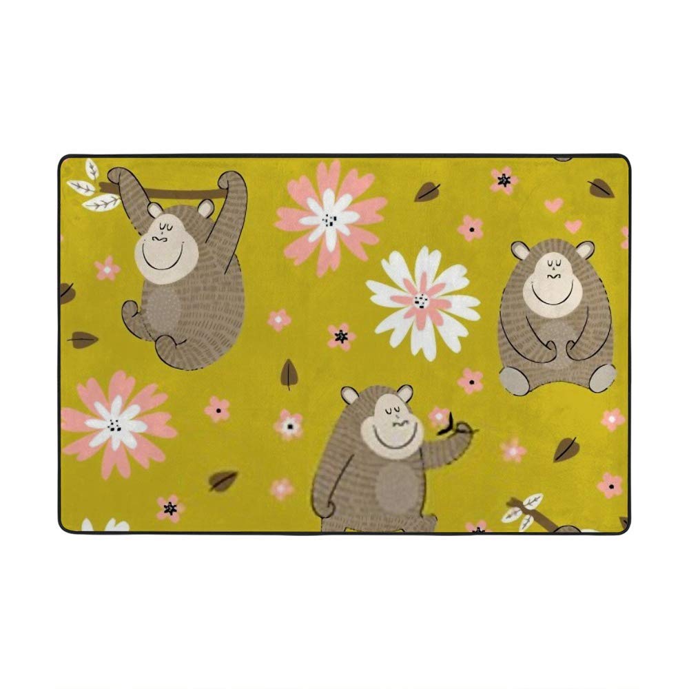 Tapis humoristique en velours corail pour salon 80x58 inch