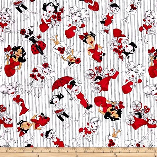 Loralie Designs Red Tossed Ladies, White