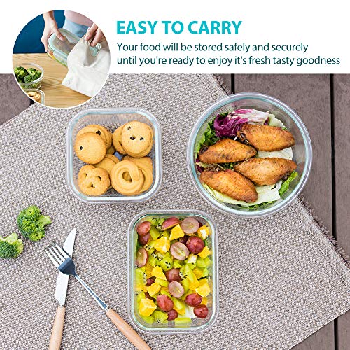 Bayco Glass Food Storage Containers With Lids, [24 Piece] Glass Meal Prep Containers, Airtight Glass Bento Boxes, Bpa Free & Leak Proof (12 Lids & 12 Containers) - Purple #TOP4