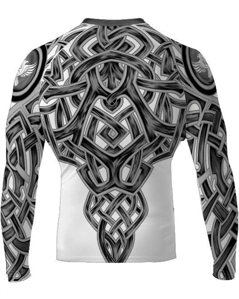 Raven Fightwear Nordic 2.0 Rash Guard Men's Camicia a Compressione Manica Lunga Uomo Arti Marziali BJJ Fitness Grappling No-Gi