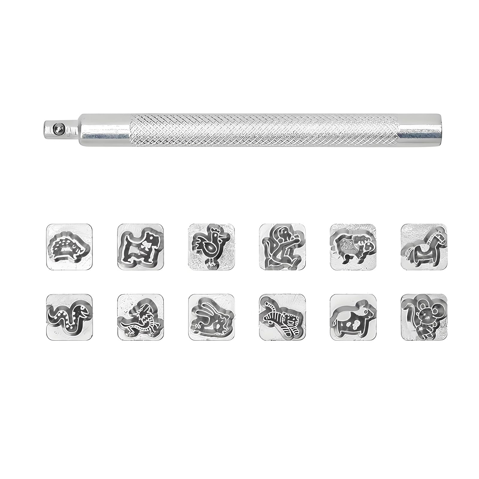 Qcbuegof Zod1ac Signs Sturdy Leather Craft Tools Set With Zodiacs Floral Designs Leather Stamps Perfect For Long Term Use By Artists Permanent Embossing Set
