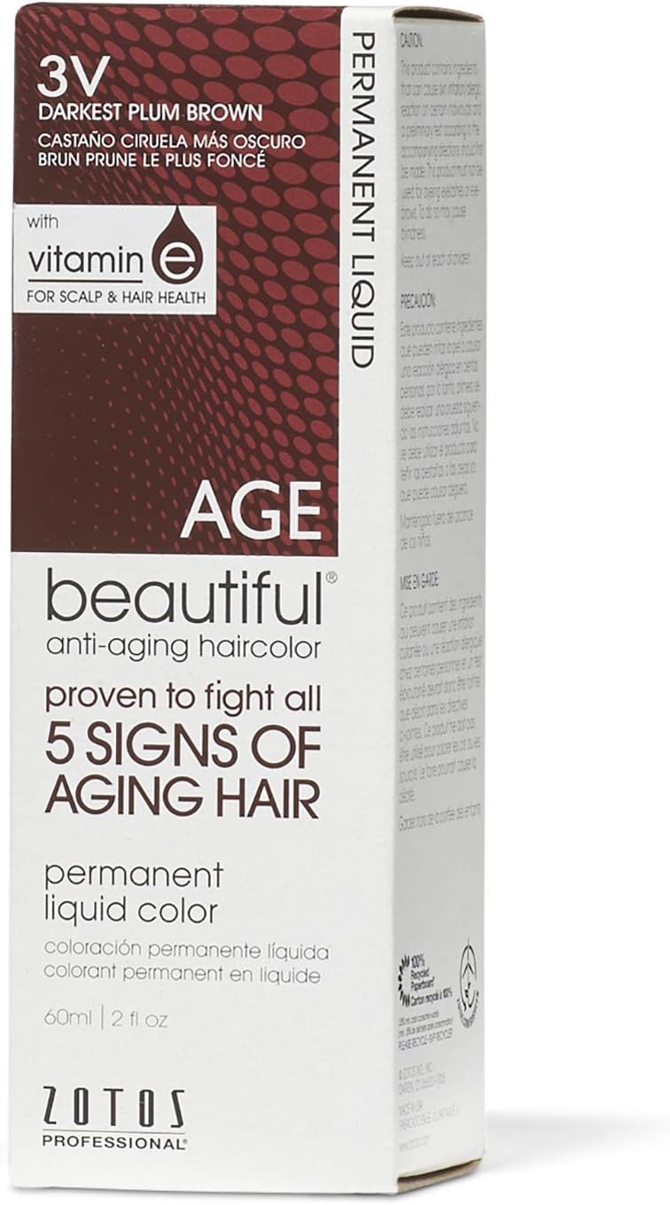 AGEbeautiful Agebeautiful liquid 3v darkest plum brown, 2 Ounce