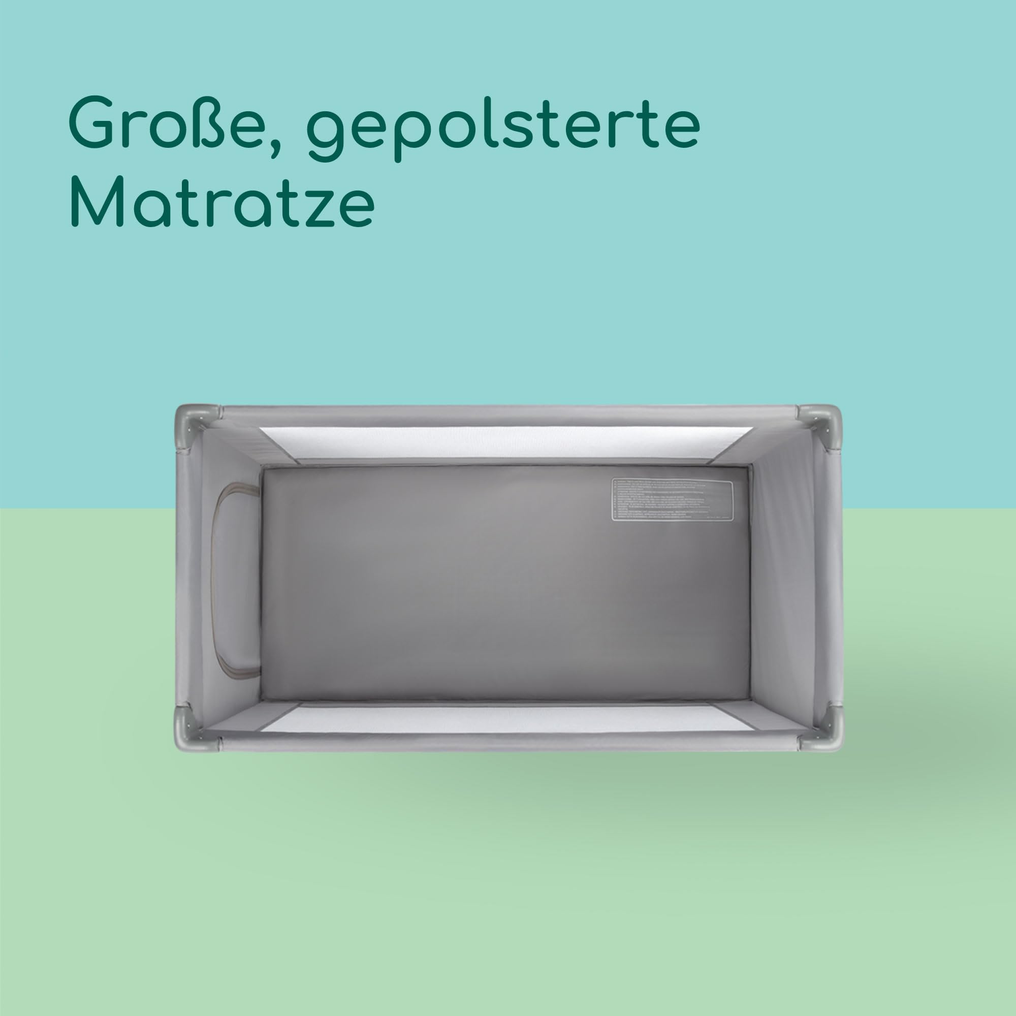 Bebeconfort Sweet Dreams, Baby Reisebett, 0–3 Jahre (0–15 kg), Reisebett leicht für Babys, Große gepolsterte Matratze, Seitenfenster, Einfach Kompakt Klappbar, Mit Reisetasche, Mineral Grey