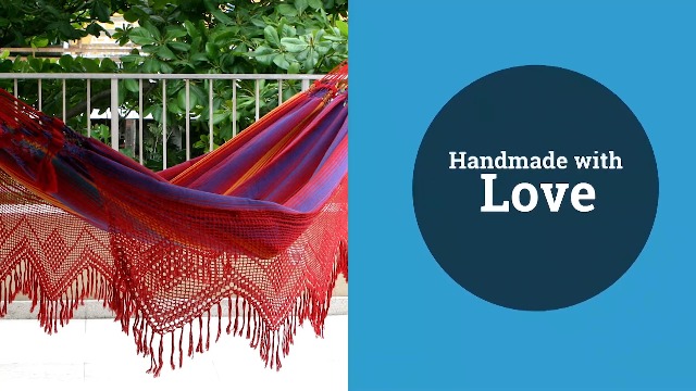 NOVICA - Hamaca brasileña de tela de algodón a rayas color amarillo y naranja XL para 2 personas, con flecos de ganchillo blancos, Playa brasileña (doble