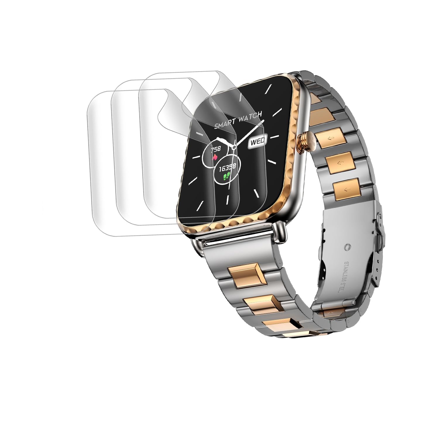 SAEMPIRESAEMPIRE Fire Boltt Jewel Smartwatch Screen Guard Protector for Fire Boltt Jewel 1.85'' Smart Watch (Not A Tempered Glass) (Pack of 3 pc)