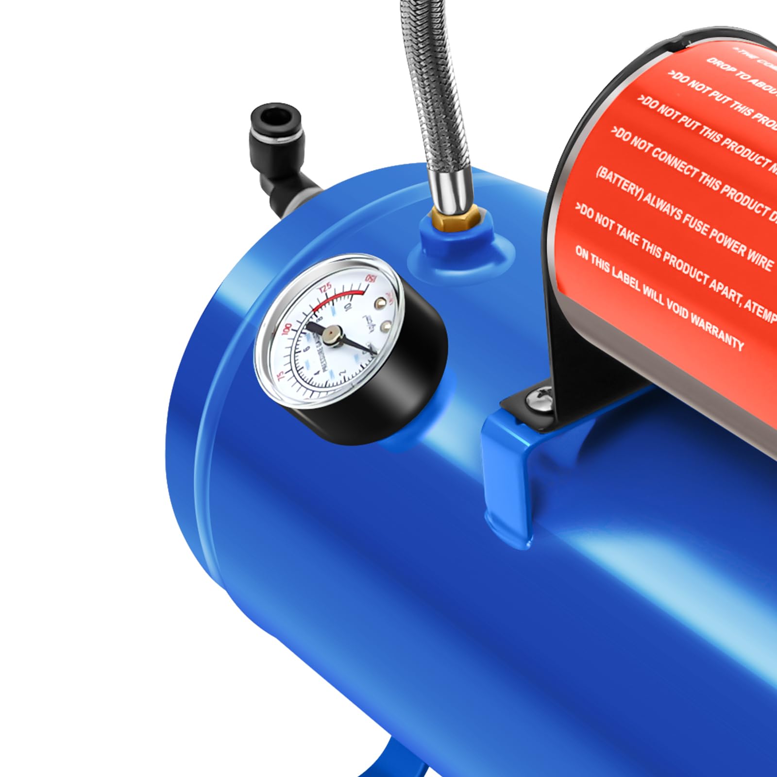 Compressore d'aria con 4 Trumpet 12 V 150 PSI Train Air Horn Kit Compressore d'aria con serbatoio da 6 l, blu, per veicoli, motori auto e pneumatici da bicicletta