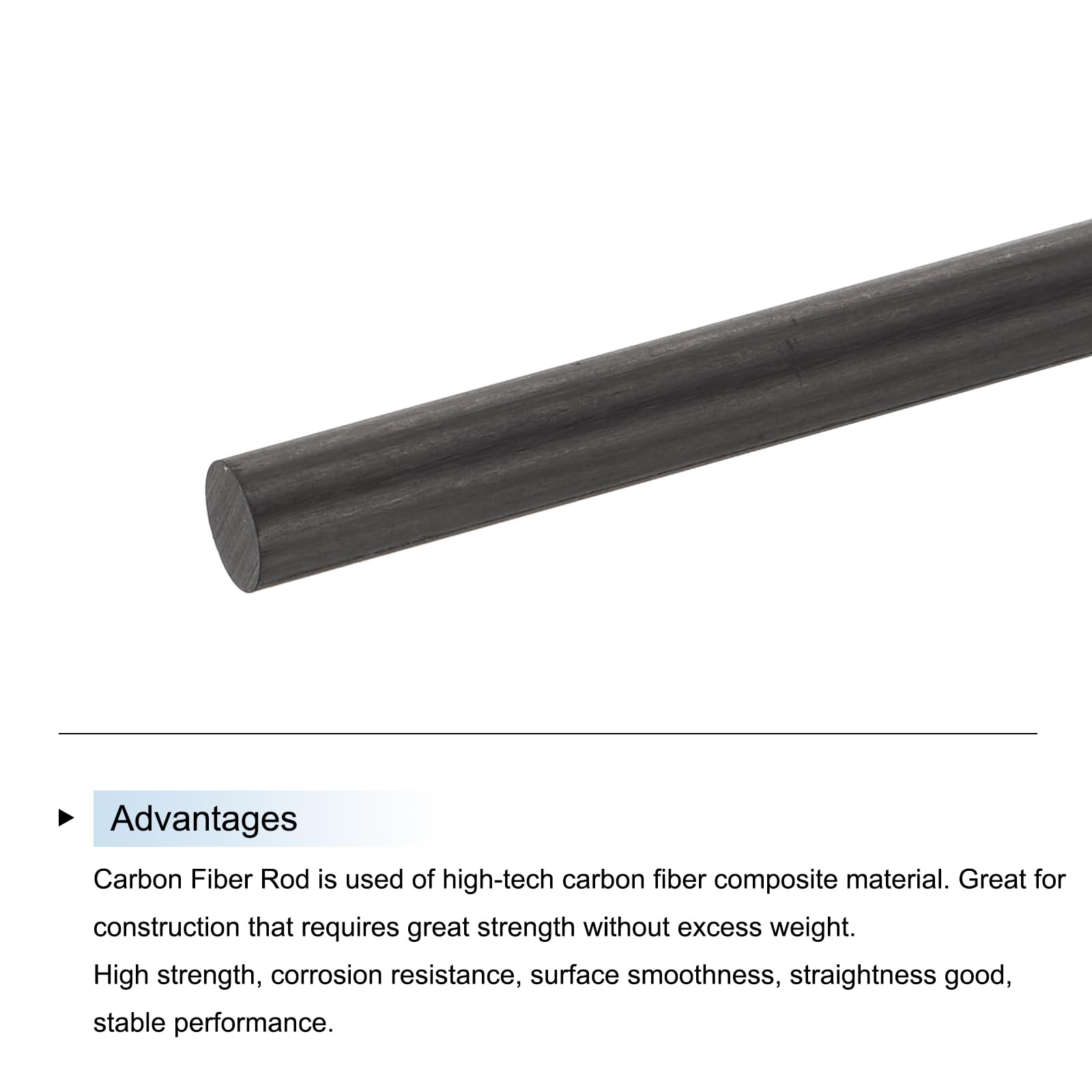 QUARKZMAN Kohlenstofffaser Stange 4mm x 500mm Kohlenstoffstab Für RC Flugzeug DIY Bastel Drachen Flügelrohr Quadrocopter Arm Reparatur Pack Mit 5 Stück