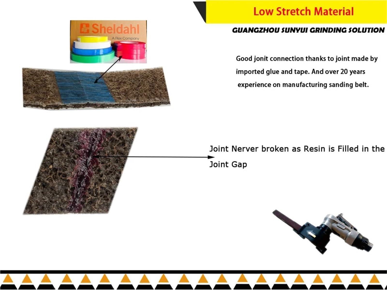 Nastro abrasivo in nylon non tessuto da 8 pezzi 20x520mm Rettifica extra grossolana for lucidare il materiale di condizionamento della superficie(8pcsxBrown)