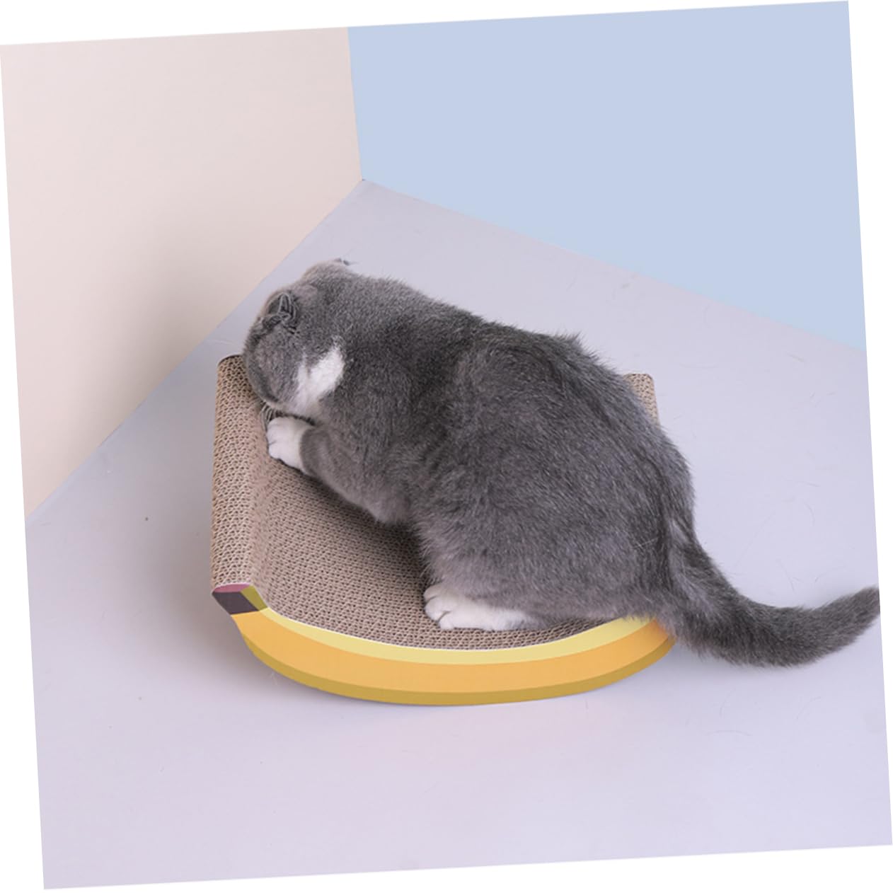 UPKOCH 2 Piezas Tablero Rascador de Cartón Ondulado Forma de para Gatos Juguete y Práctico para Entretenimiento de Gatitos para Muebles