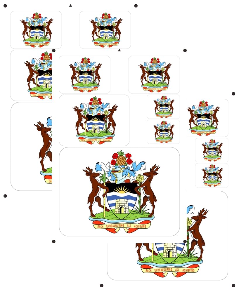 Autocollants blason Antigua-et-Barbuda anti-bulles pour rajeunir vos objets usés