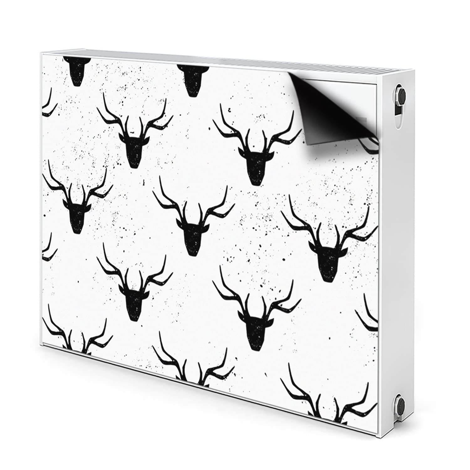 Couverture cache radiateur magnétique 110x60cm vert tapis de décoration motif cerf pour aération