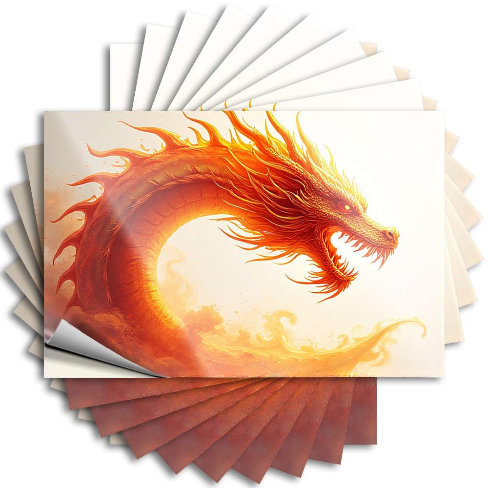 Must Heavy Saying - A Fiery Dragon Breathing Flames. Removable Decal Laptop Easy Peel for Earth(6X9CM)