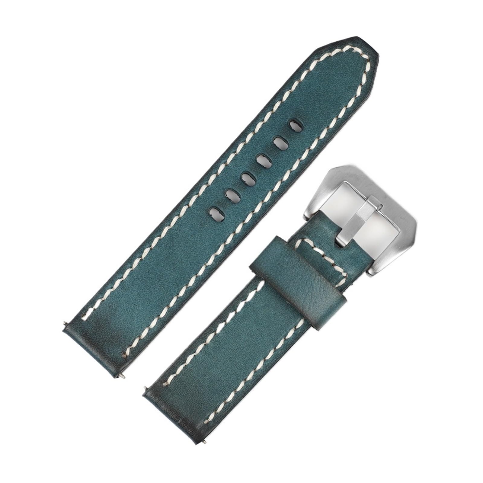 Generico Cinturino in pelle di vacchetta retrò 18mm 20mm 22mm 24mm Cinturino di ricambio for orologio da uomo