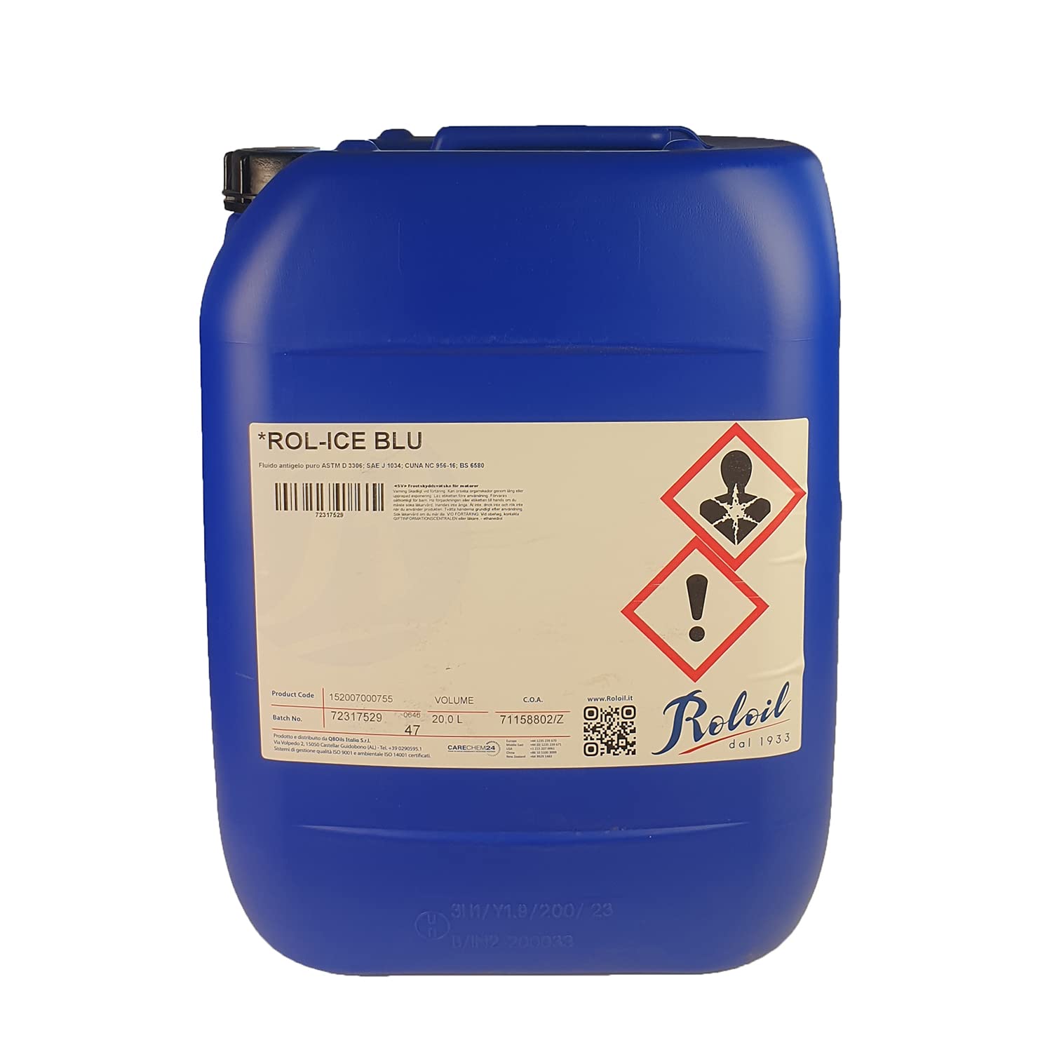 Antigelo Blu Roloil "Rolice" 20 Litri