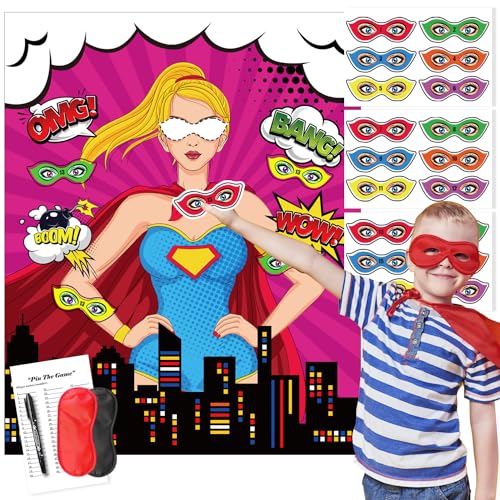 Birthday Party Decorations Games Pin The Mask on The Women Games ...