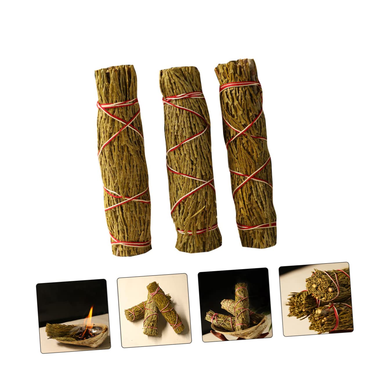 ABOOFAN 3 Stück 3 Zedernstock Ritual ritals Vitality Zedernholz für die Meditation natürlicher holzstäbchen Reine Zedernstäbe Aroma-Stick organisch Zauberstab Räucherstäbchen Heu