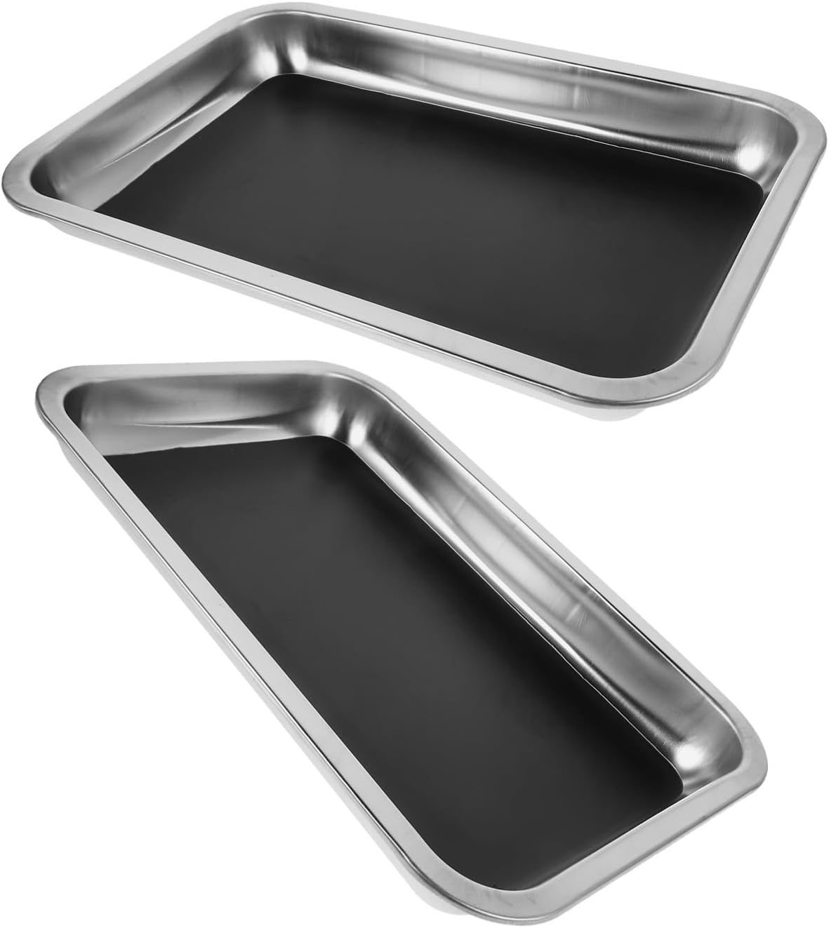 Ciieeo 2pcs Reusable Stainless Steel Rectangular Dissection Pan with Wax for Laboratory Science Education, Supports Lab Station Organization, for Students and Professionals