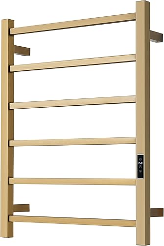 Miniatura 8 de Toalleros térmicos para baño, calentadores eléctricos de toallas para montar en la pared con temporizador y control de temperatura, calentador de