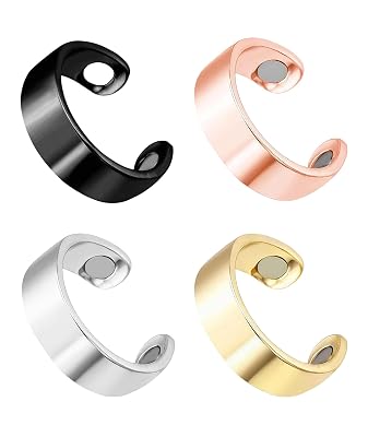 4 PCS Sugar Control Ring, Adjustable Magnetic Rings for Men and Women, Rings for Set for and Fashion