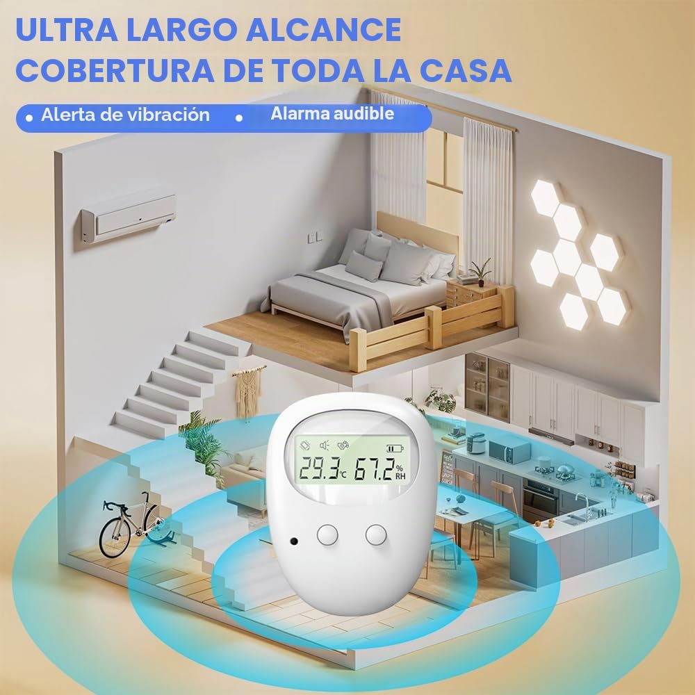 Alarma de Enuresis Inalámbrica, Alarma de Pee para Niños, 3 Modos de Trabajo, Recargable por USB-C, Alarma Enuresis Nocturna Niños, Dispositivo Pipi Stop para Niños, Mayores