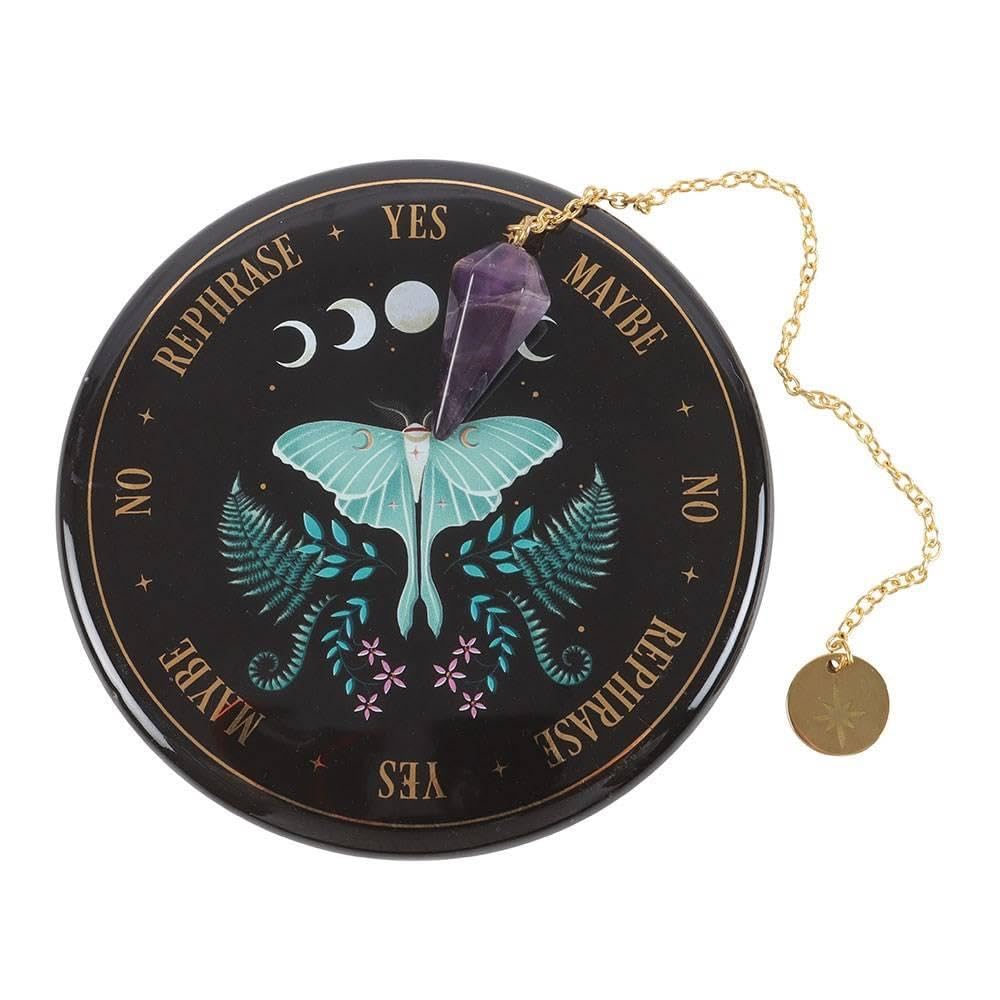 Dark Forest Luna Moth Pendulum Divination Kit Boxed
