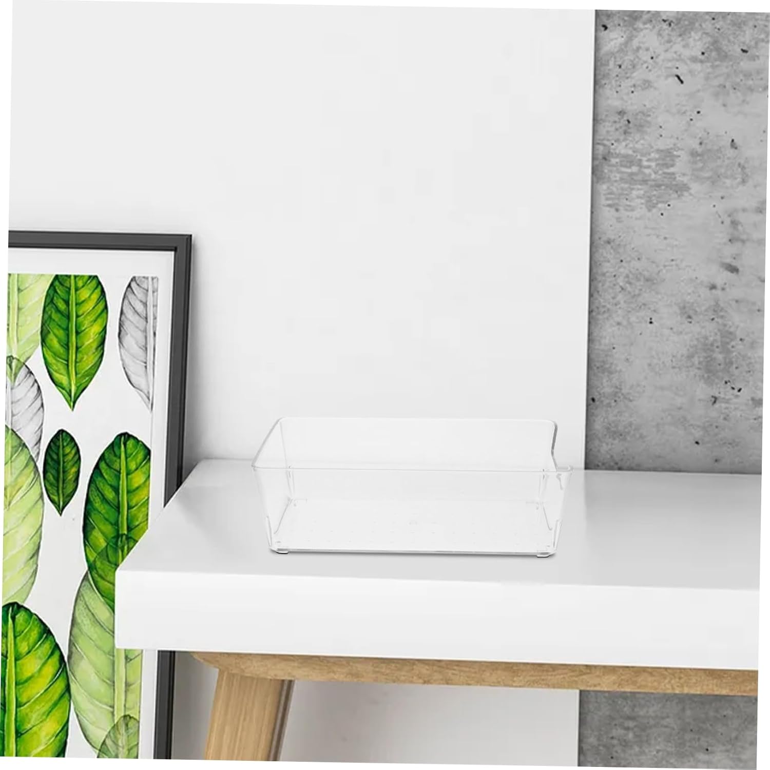 Stylish Plastic Desktop Storage Box Notepad Holder Container Organizer Rack