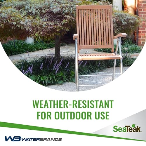 Seateak Windrift Outdoor Chair - 6-Position Foldable Chair - Weatherproof, Portable Teak Armchair With Stainless Steel Legs For Deck, Patio, Outdoors #TOP3