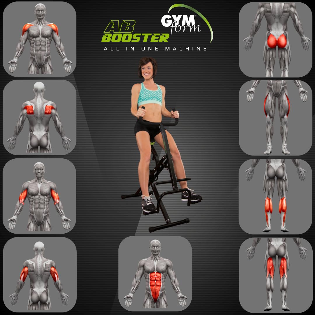 BEST DIRECT GYMFORM AB Booster, Equipo de musculación Completo, Cardio, Fitness en casa, Equipo Ejercicio aeróbico Multifuncional