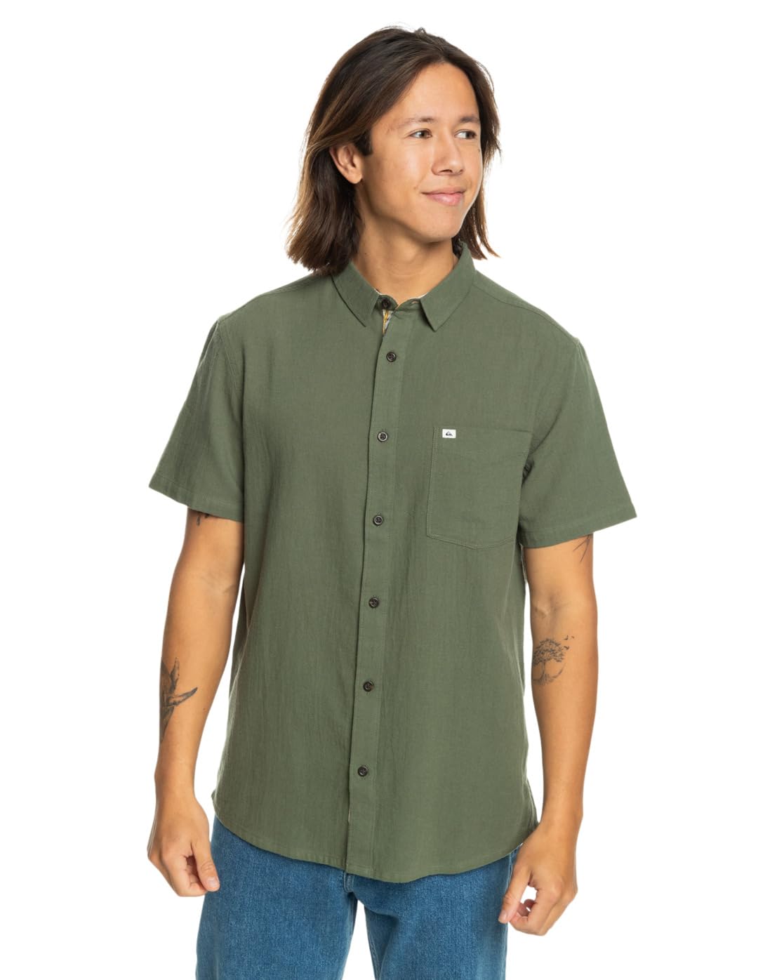 Quiksilver Time Box - Camisa de Manga Corta para Hombre