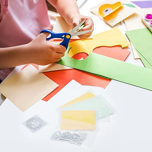 Miniatura 6 de GLOBLELAND 50 bolsas de almacenamiento de sellos de plástico, 5 tamaños, transparentes, para álbumes de recortes, troquelados, bolsillos de