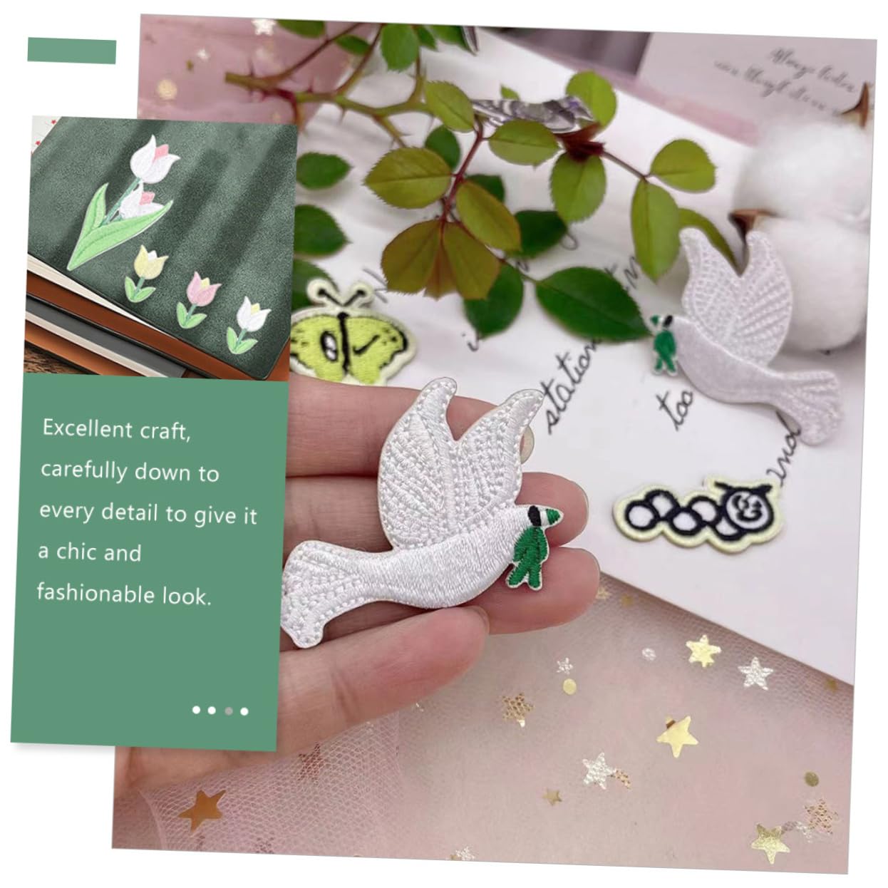 VILLCASE 60stücke Teiliges Selbstklebende Tier-patches Cartoon Vögel Stickerei Für Kleidung Jeans Taschen Und Diy-dekoration Zum Reparieren Von Kleinen Löchern