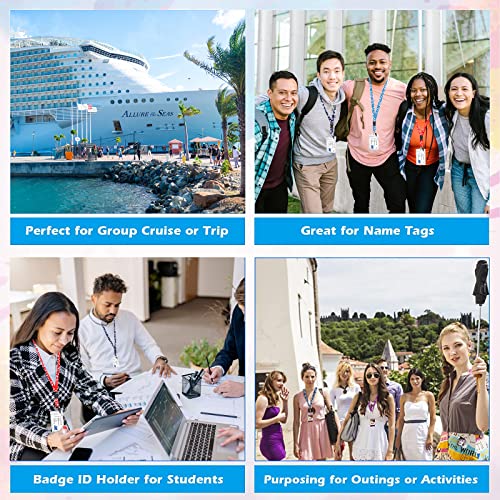 royal caribbean amp celebrity luggage tag holders with cruise lanyards - zip seal clear holders and badge holders for ship cards 6 tag holders  3 lanyards