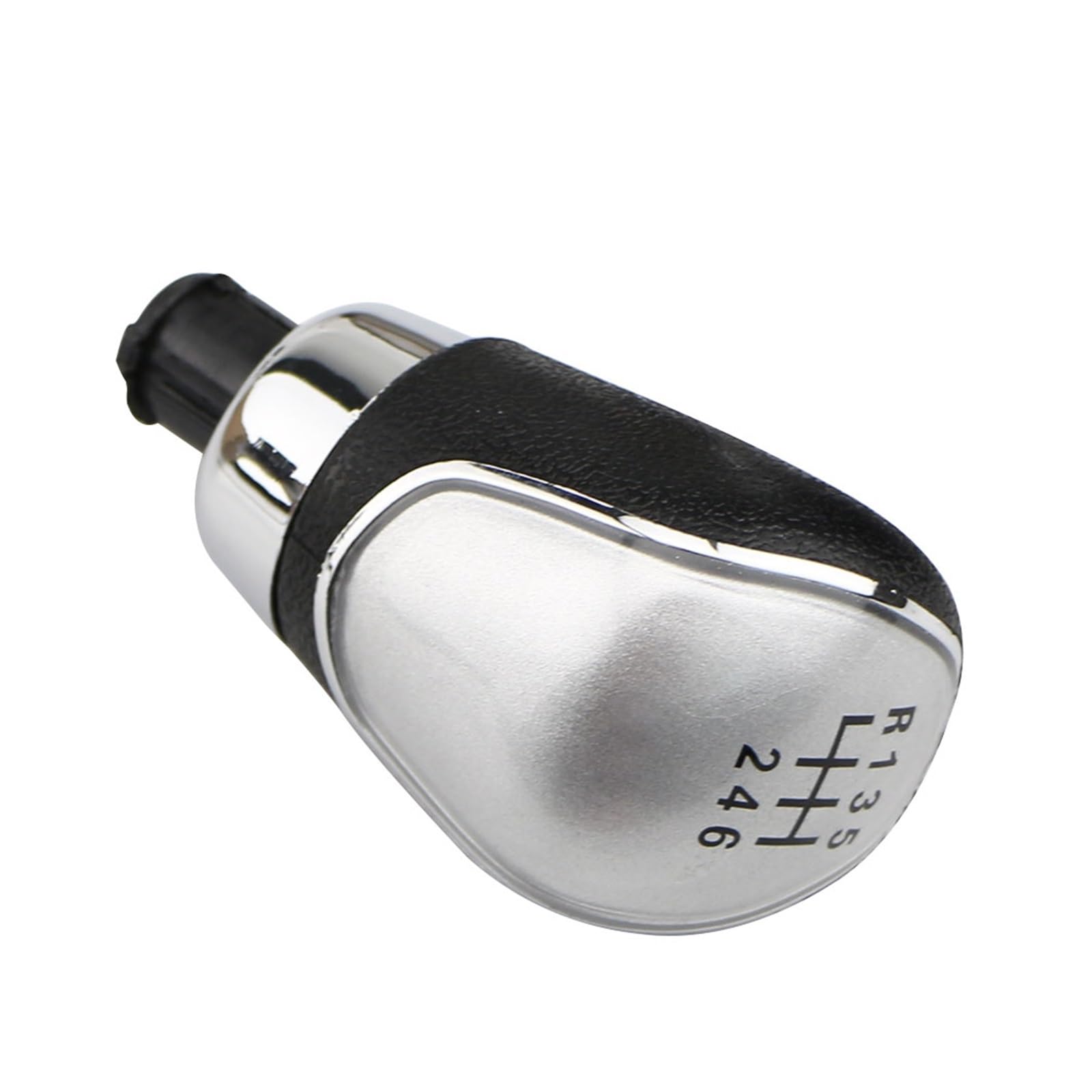 Grozzy Universal Shifter Handle for Ford for Focus MK2 MK3 for Fiesta MK7 C-max B-max 5/6 for Speed Car Gear Stick Shift Knob(6 Silver)