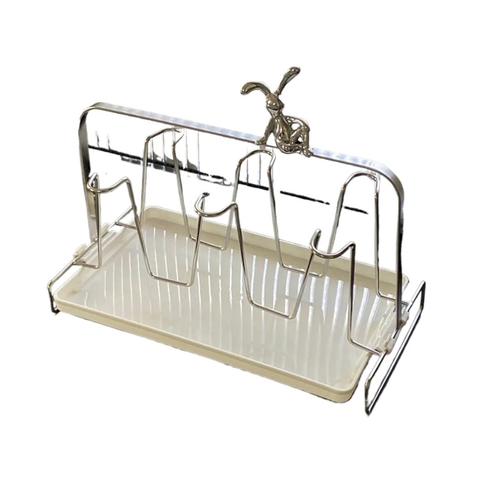 Yonmledo Sleeping Mug Stand 6-Slot Stainless Cup Rack - Kitchen Countertop Cup Holder Organizer, Modern Design, Easy To Clean(Sleeping)