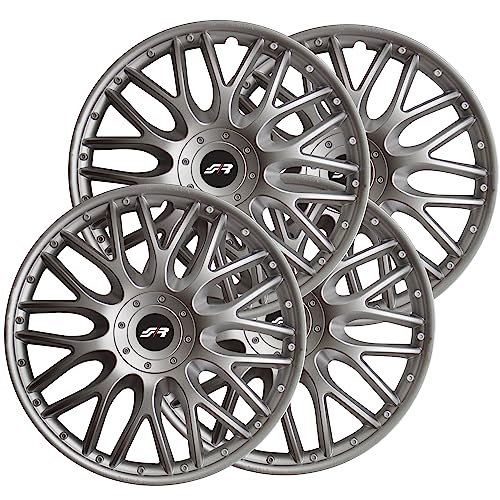 Simoni Racing Juego 4 Tapacubos 14'' Gris Plateado