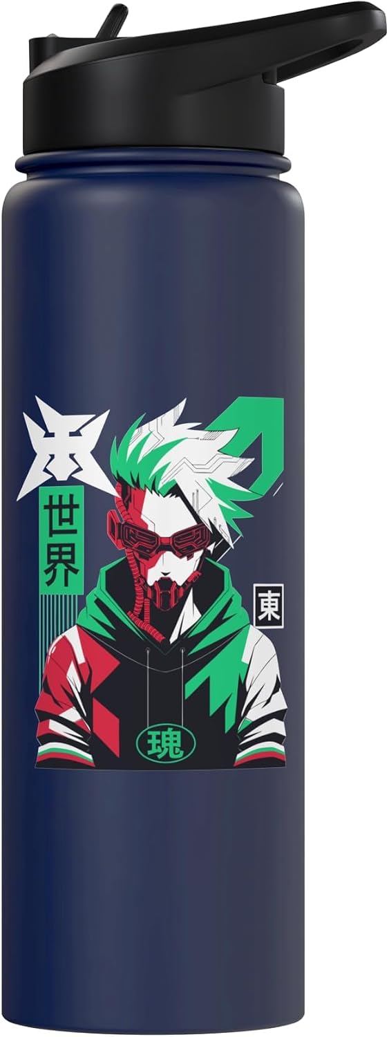 Aesthetic Streetwear Manga Anime Stainless Steel Insulated Water Bottle image 3